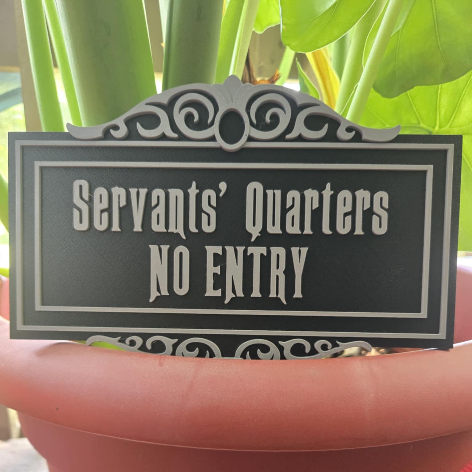 Haunted Mansion "Servants' Quarters" Replica Sign