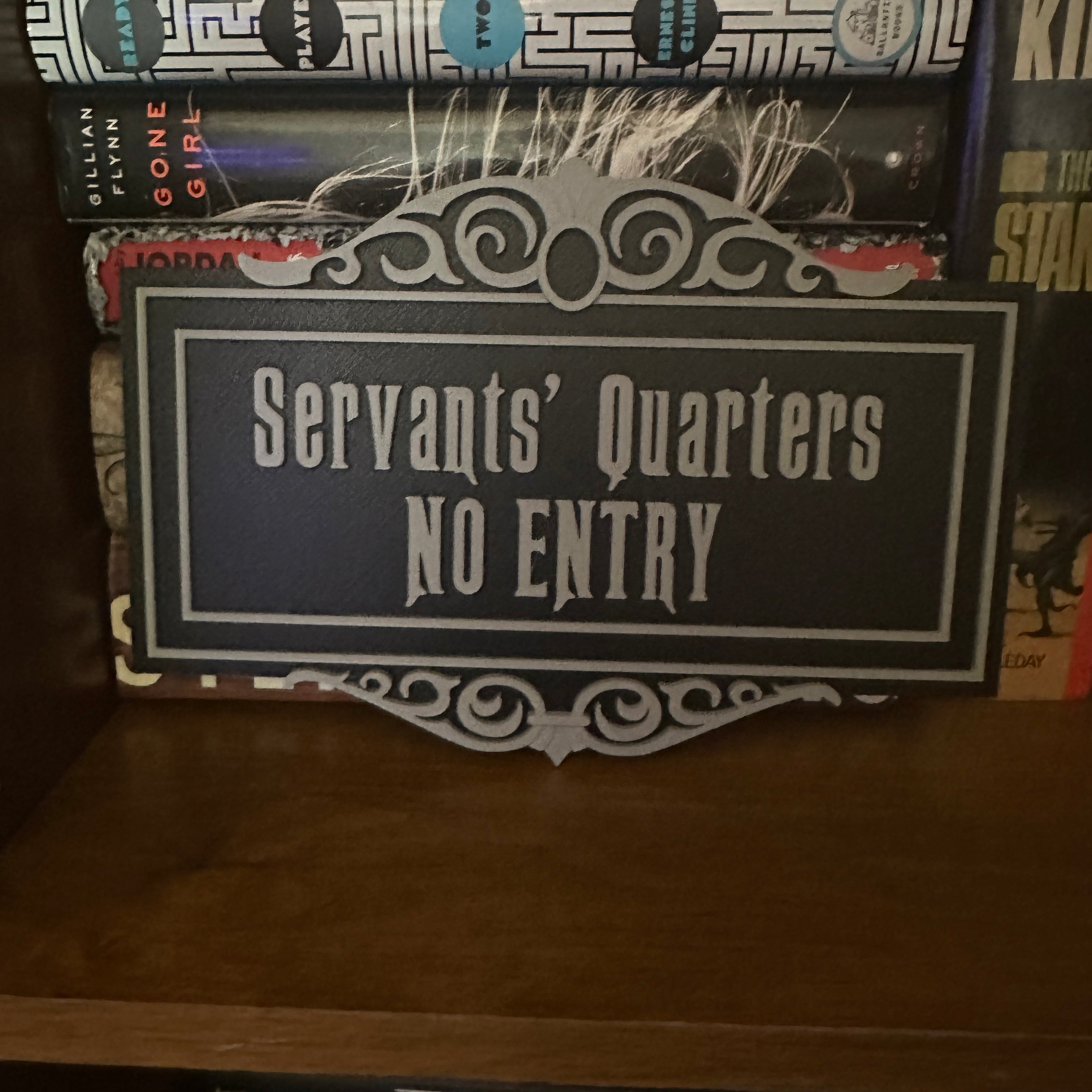 Haunted Mansion "Servants' Quarters" Replica Sign