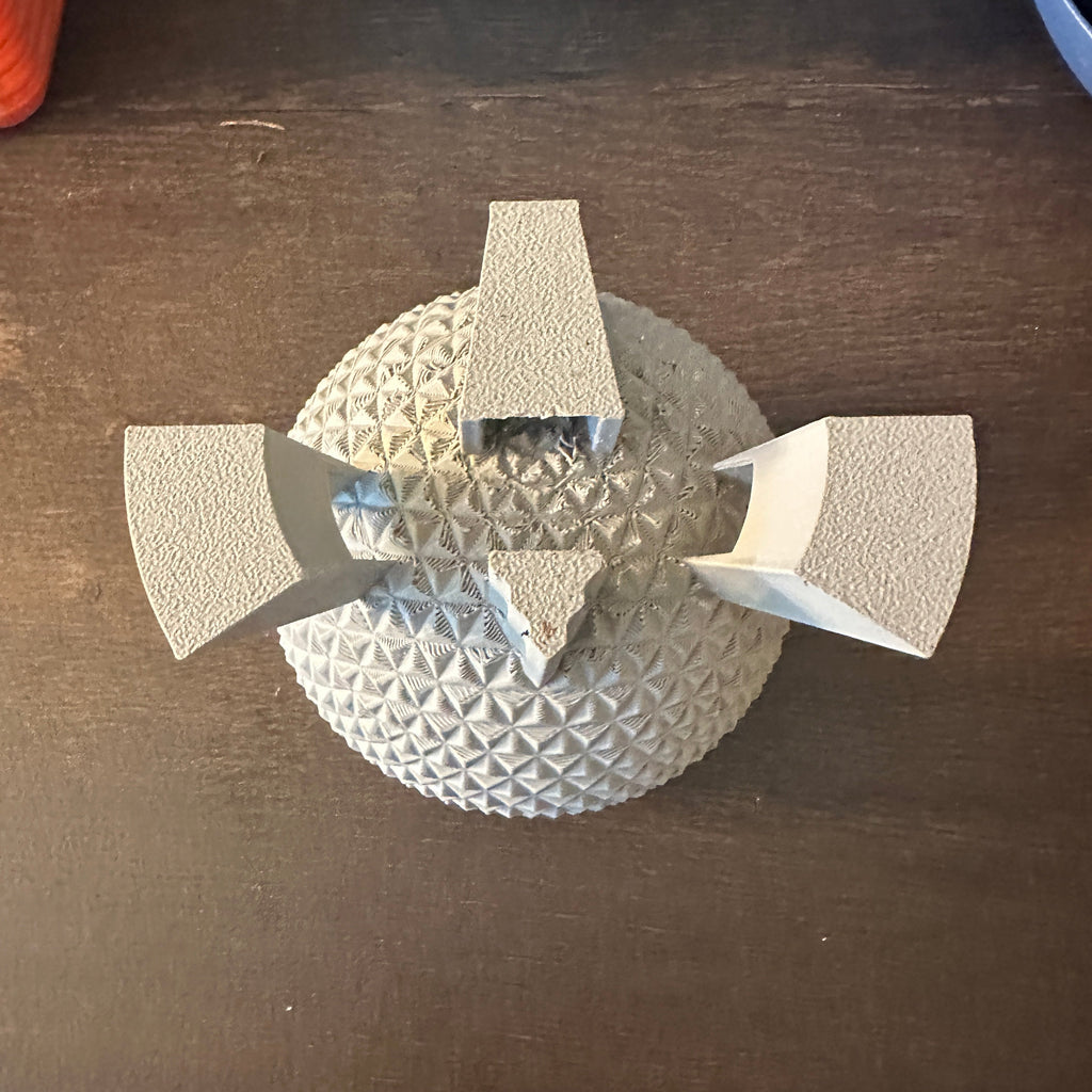 Spaceship Earth Planter with Succulent