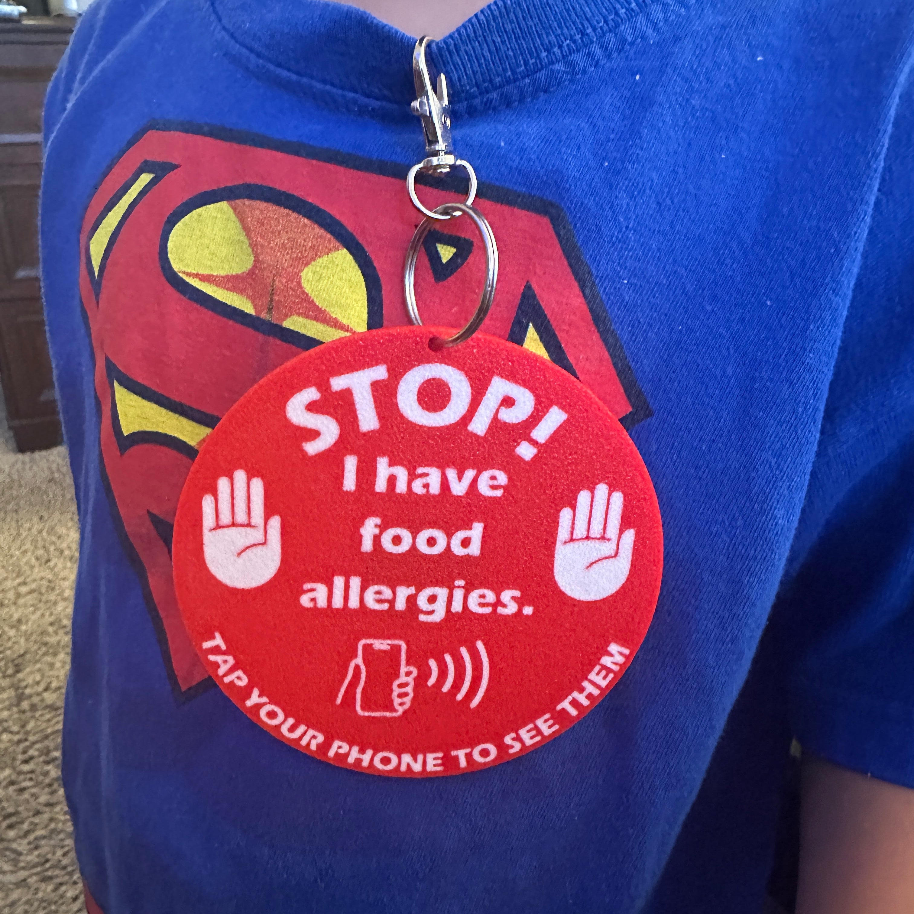 Food Allergy NFC Bag Tag