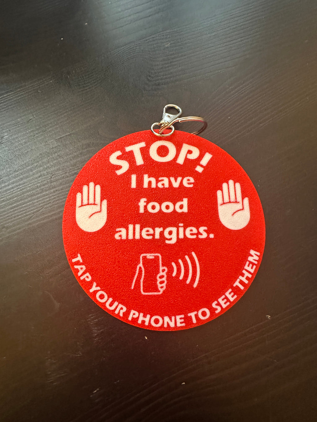 Food Allergy NFC Bag Tag