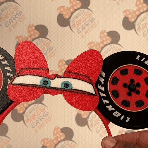 Spinning McQueen Theme Park Ears